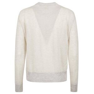 CT PLAGE Women's V-Neck Cashmere Blend Sweater Women GREY Sweaters & Knitwear
